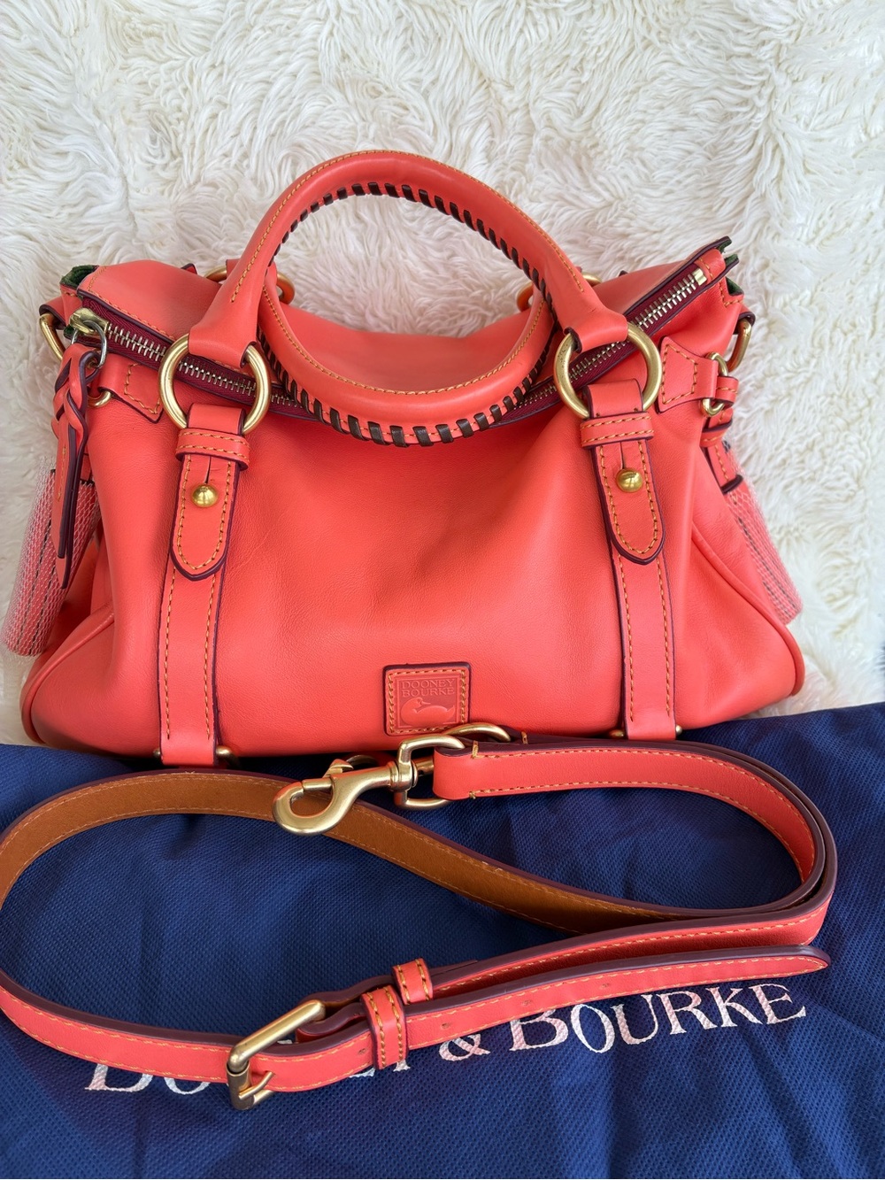 Dooney & Bourke Florentine Small Satchel Salmon